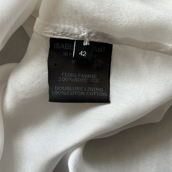 Silk Tuxedo Pin-tucked Oversized Shirt Blouse by Isabel Marant. - Picture 7 of 7